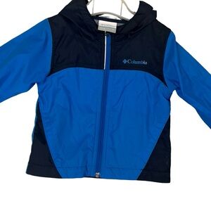 Columbia Boys Hooded Windbreaker Jacket | Blue 2T | like new lightweight coat